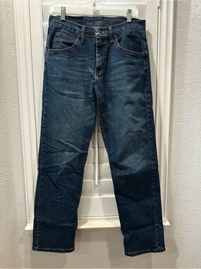 Wrangler Men's Dark Blue Straight Jeans